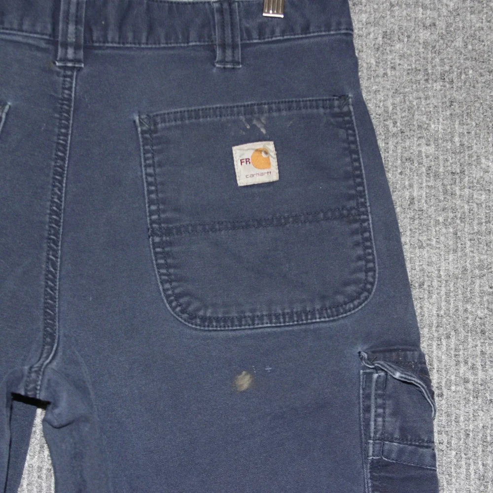 Carhartt FR‎ Relaxed Fit Cargo Pants Men Navy Blue Flame Resistant Workwear W34 - Picture 8 of 8